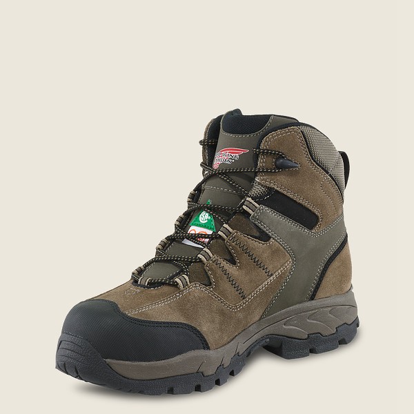 Botas Red Wing Hiking Hombre Grises Marrom - Truhiker - 6-Inch Waterproof Csa Safety Toe - 108-NLSPA